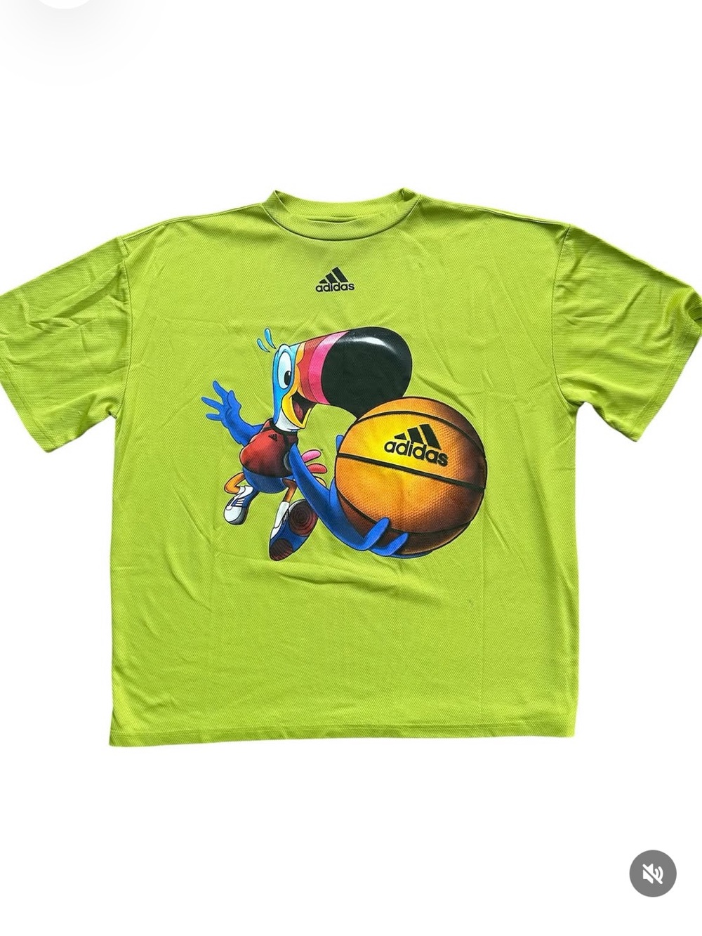 adidas Neon Lime Toucan Basketball Tee